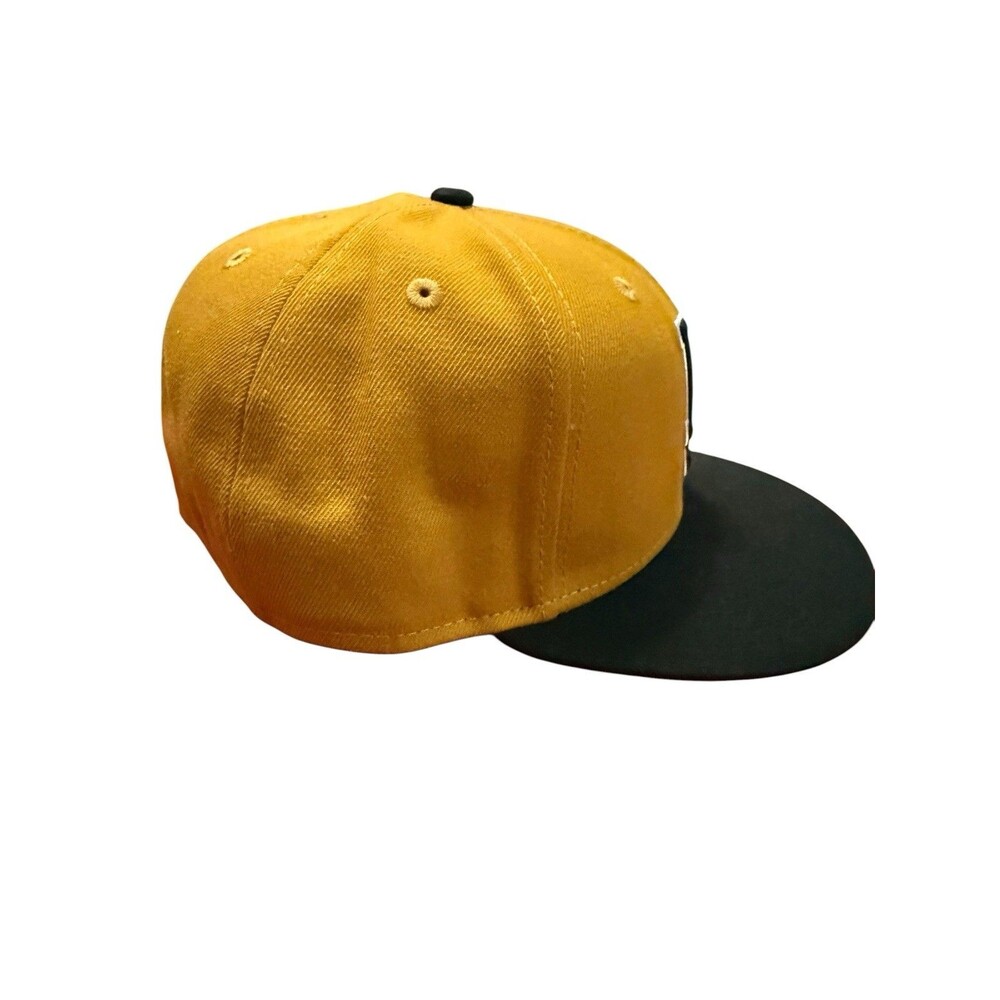 New Era LA Dodgers 59FIFTY Fitted Hat 7 1/4 Gold Mustard Black MLB - Picture 3 of 9
